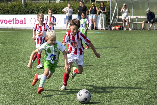 Jong voetbaltalent actief op jeugdvoetbaltoernooi asv Dronten