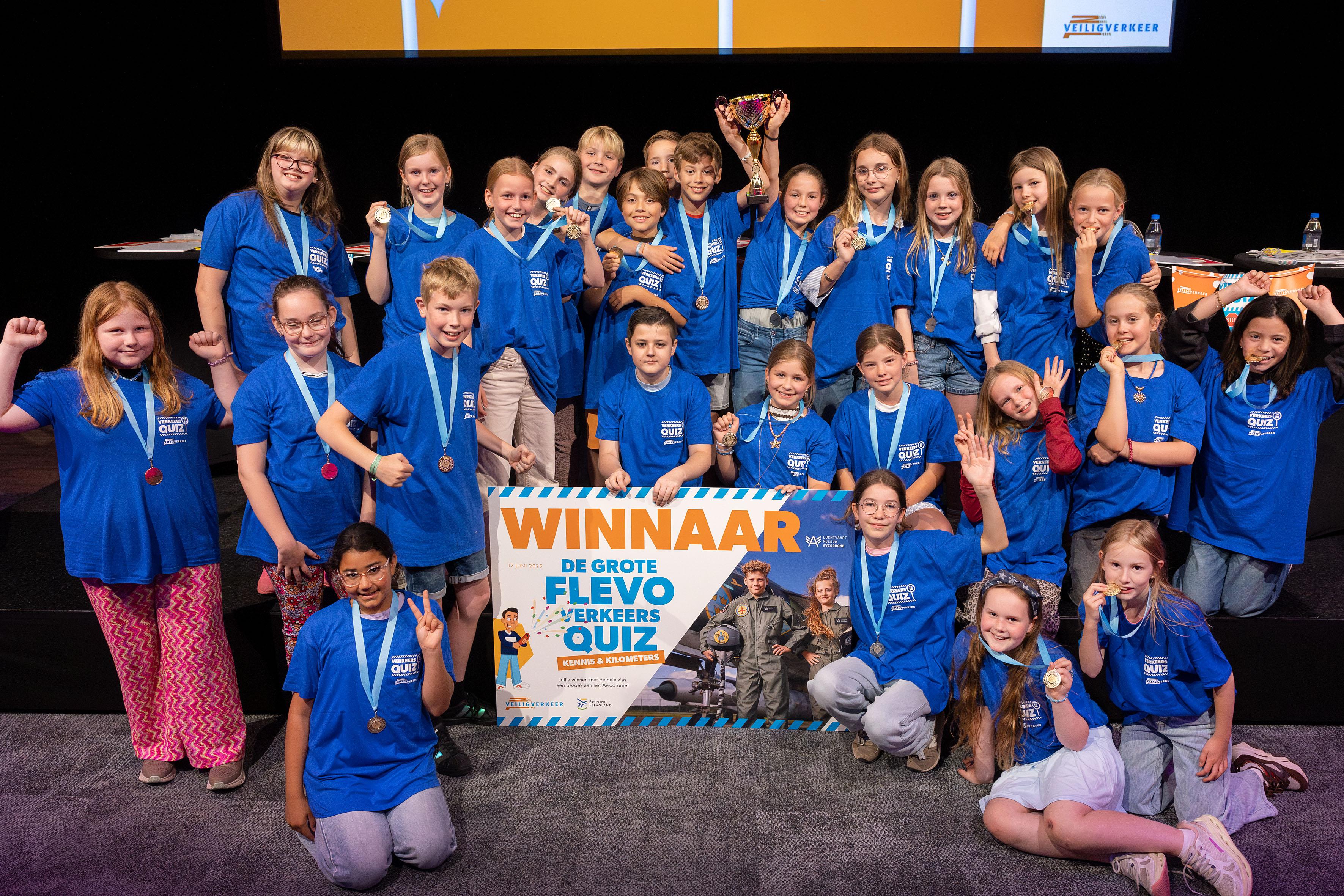 Basisschool Het Kompas uit Dronten wint De Grote Flevo Verkeersquiz 2026