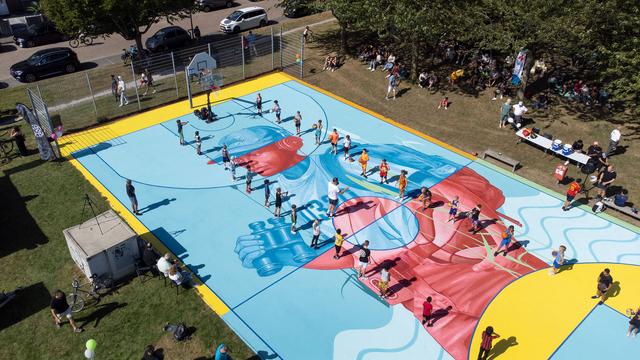 Laagdrempelige basketbalcompetitie Rabo 3x3 Street League in Lelystad