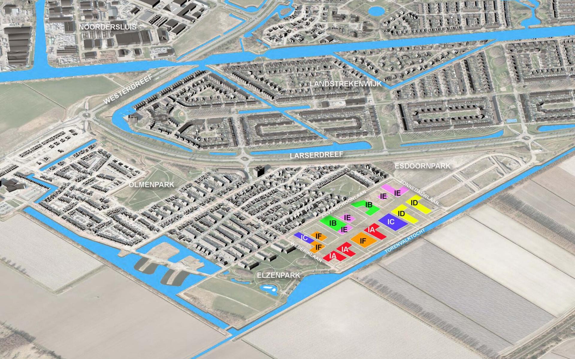 In Blomsterparken in Lelystad verrijzen woningen in Scandinavische stijl