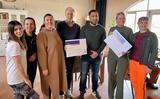 Uitreiking cheque.