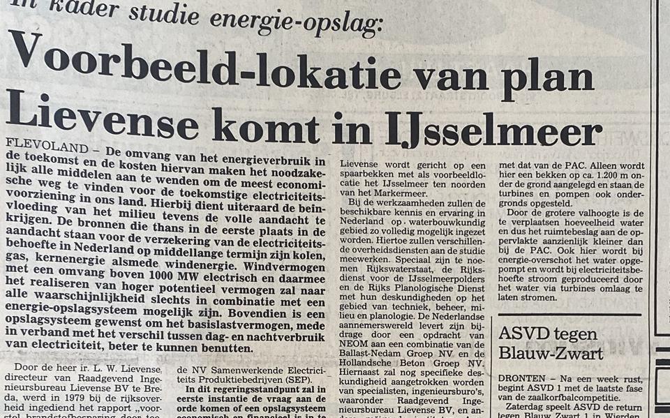 'Voorbeeld-lokatie van plan Lievense komt in IJsselmeer'.